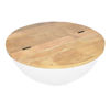 Afbeeldingen van Akron Salontafel 80 cm Wit Mangohout
