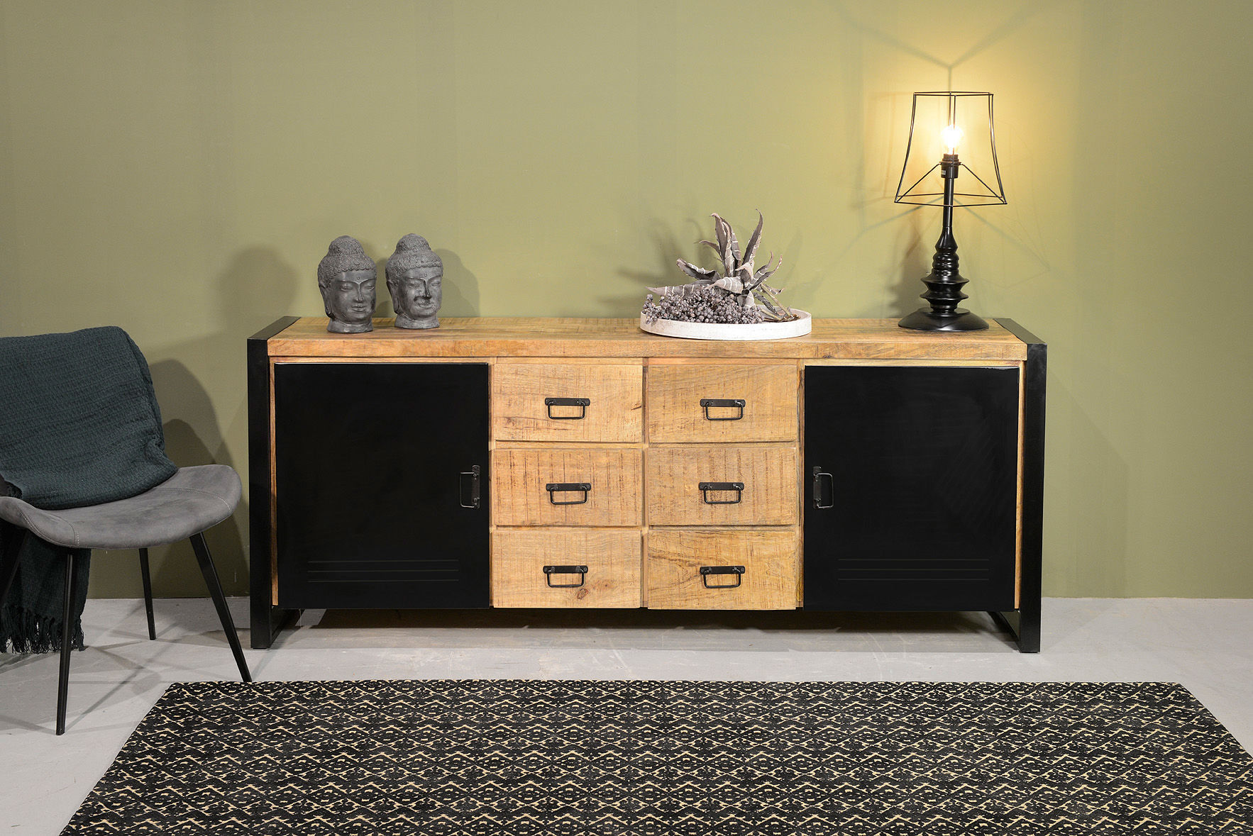 verwennen Verborgen motor Carmin Furniture. Max Dressoir 200 cm Mangohout