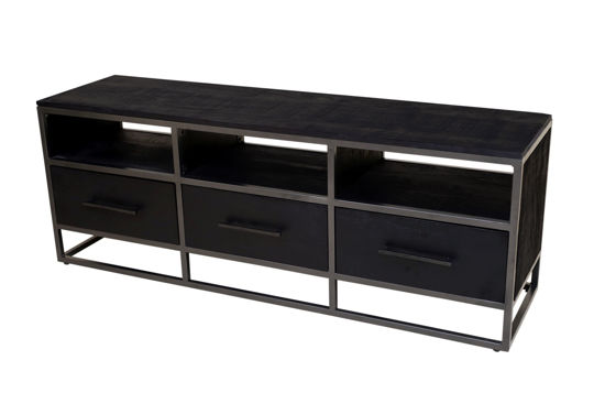 Picture of Carmin' TV-Meubel Frankfurt 150 cm Mangohout Black