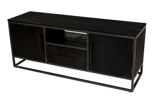 Picture of Carmin' TV-Meubel Frankfurt 135 cm Mangohout Black