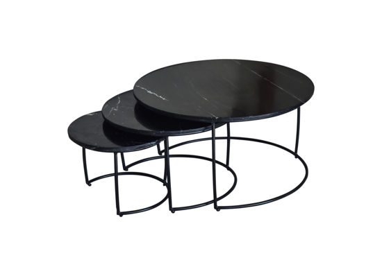 Afbeeldingen van Roel Salontafel set van 3 Marmer